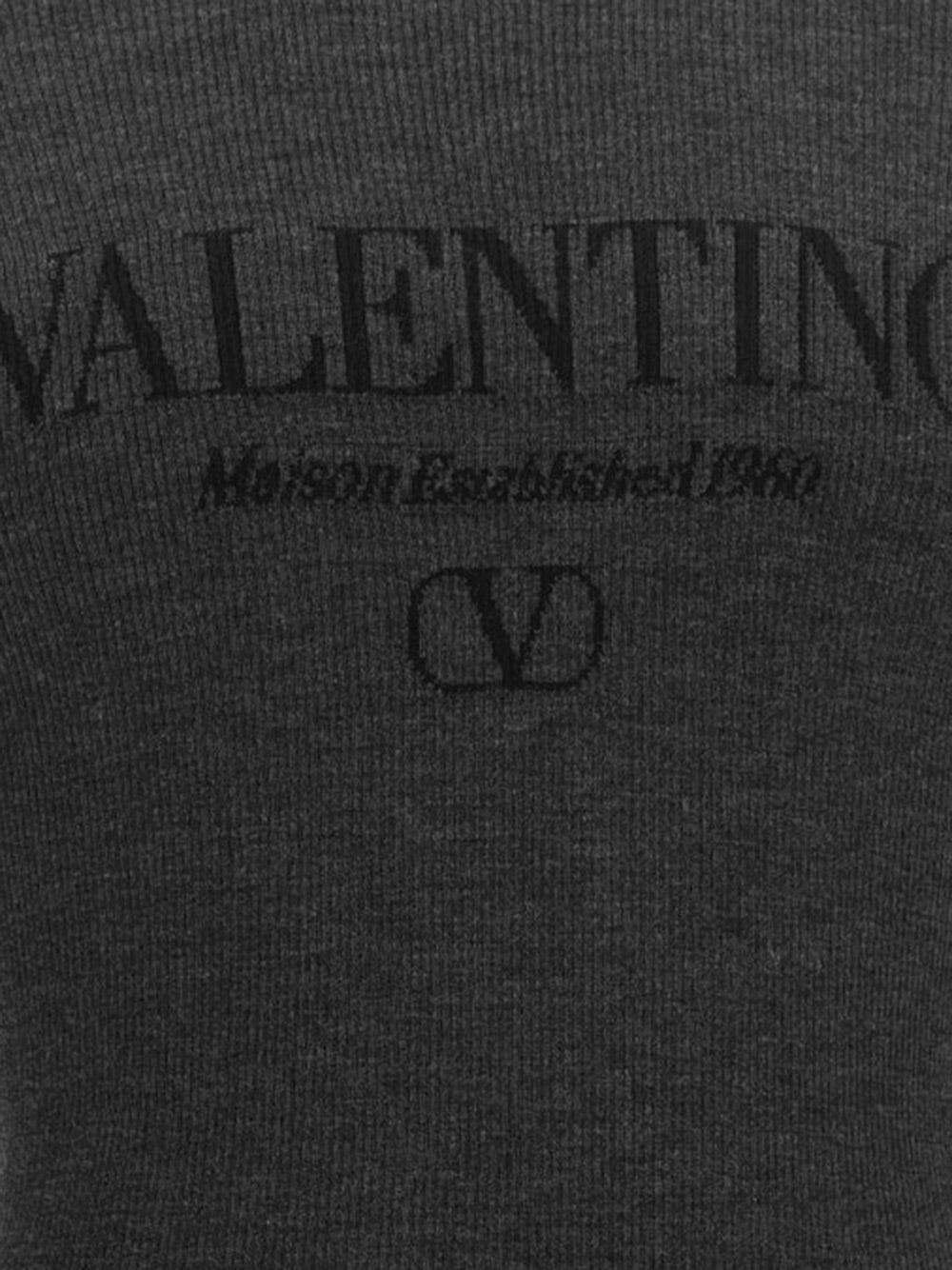 Oluxury Valentino Knitwear Intarsia Logo