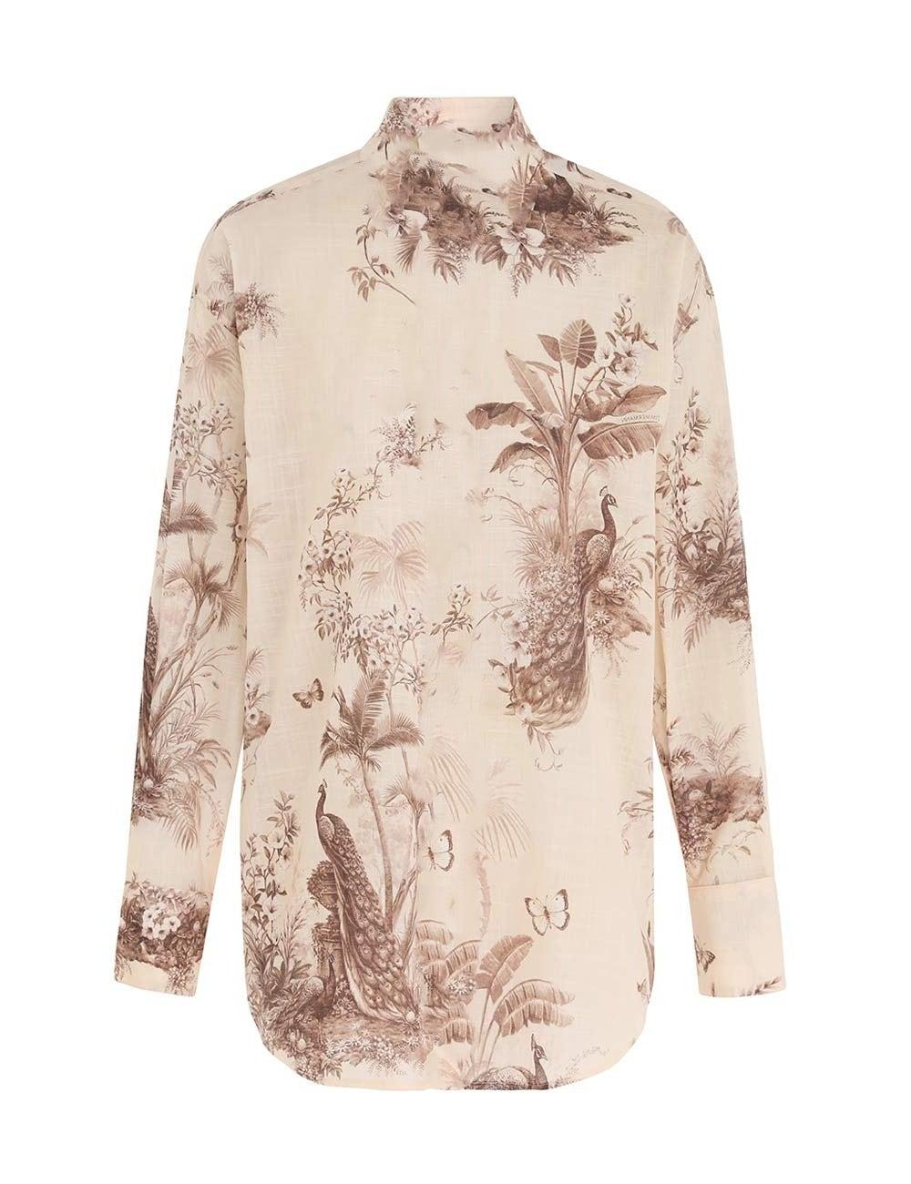 Oluxury Zimmermann Floral Shirt