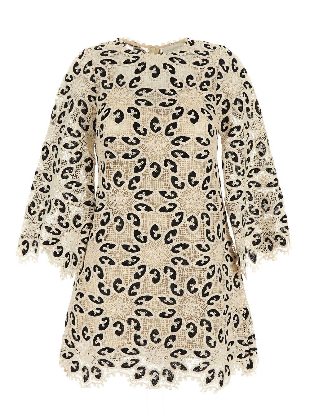 Oluxury Zimmermann Ottie Lace Mini Dress