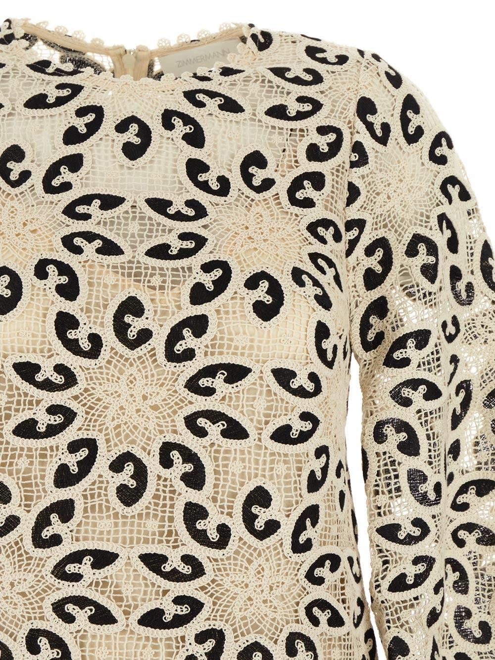 Oluxury Zimmermann Ottie Lace Mini Dress