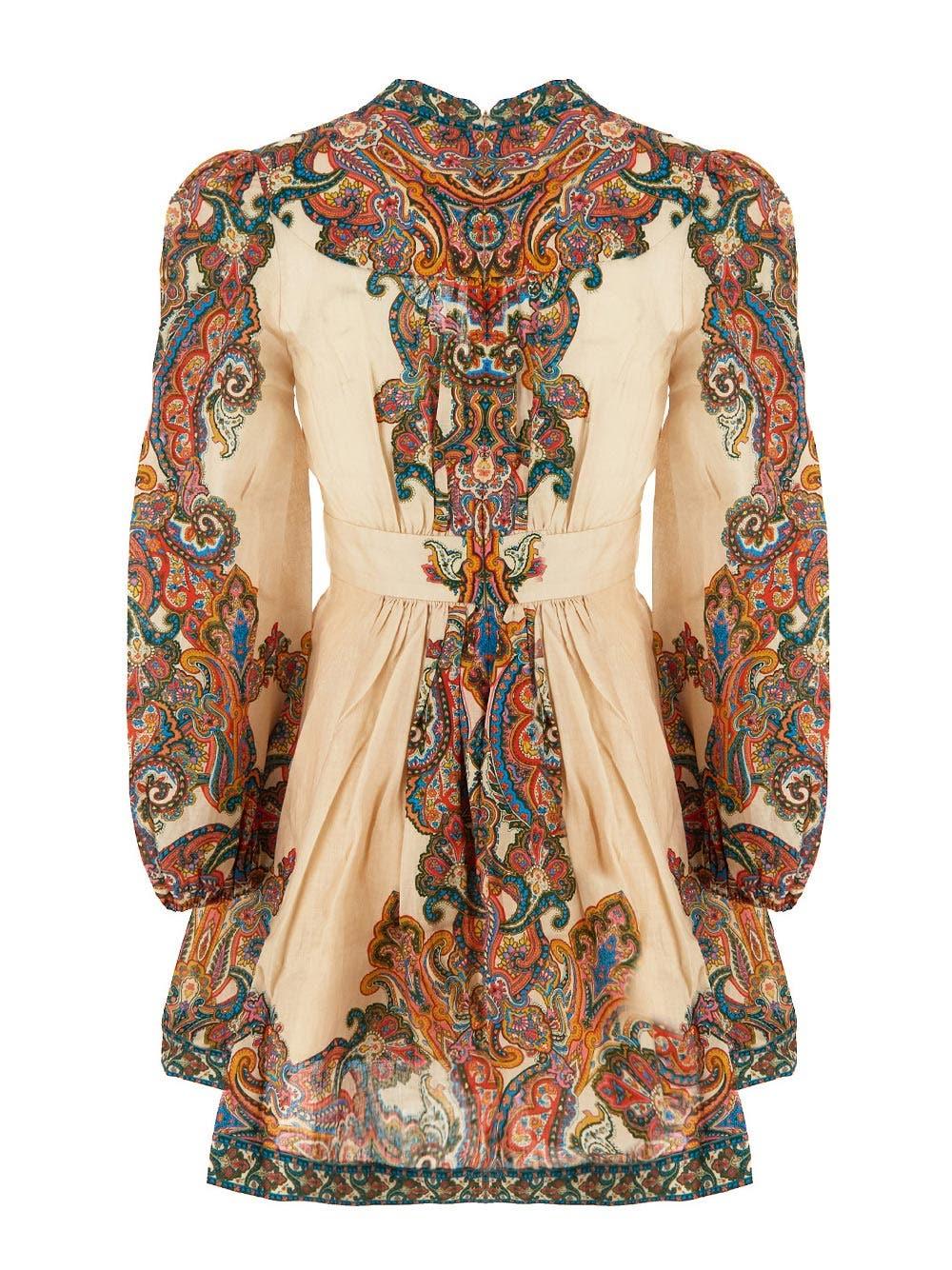 Oluxury Zimmermann Ottie Plunge Mini Dress