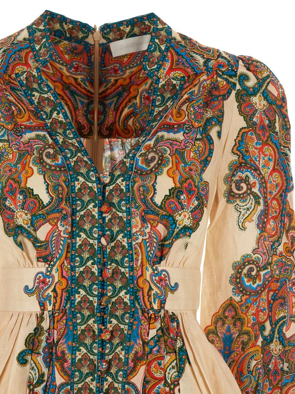 Oluxury Zimmermann Ottie Plunge Mini Dress