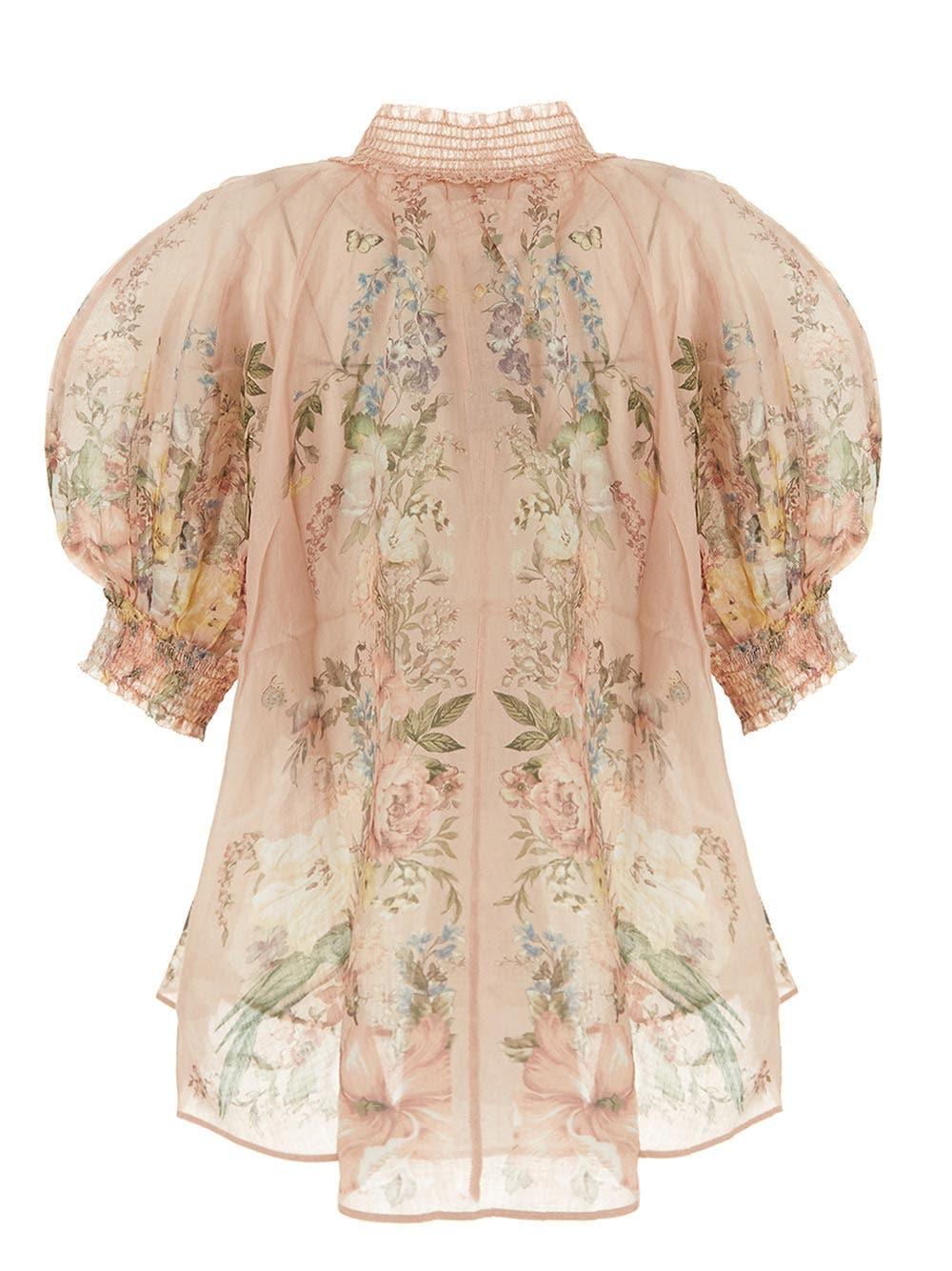 Oluxury Zimmermann Waverly Short Sleeve Vblouse