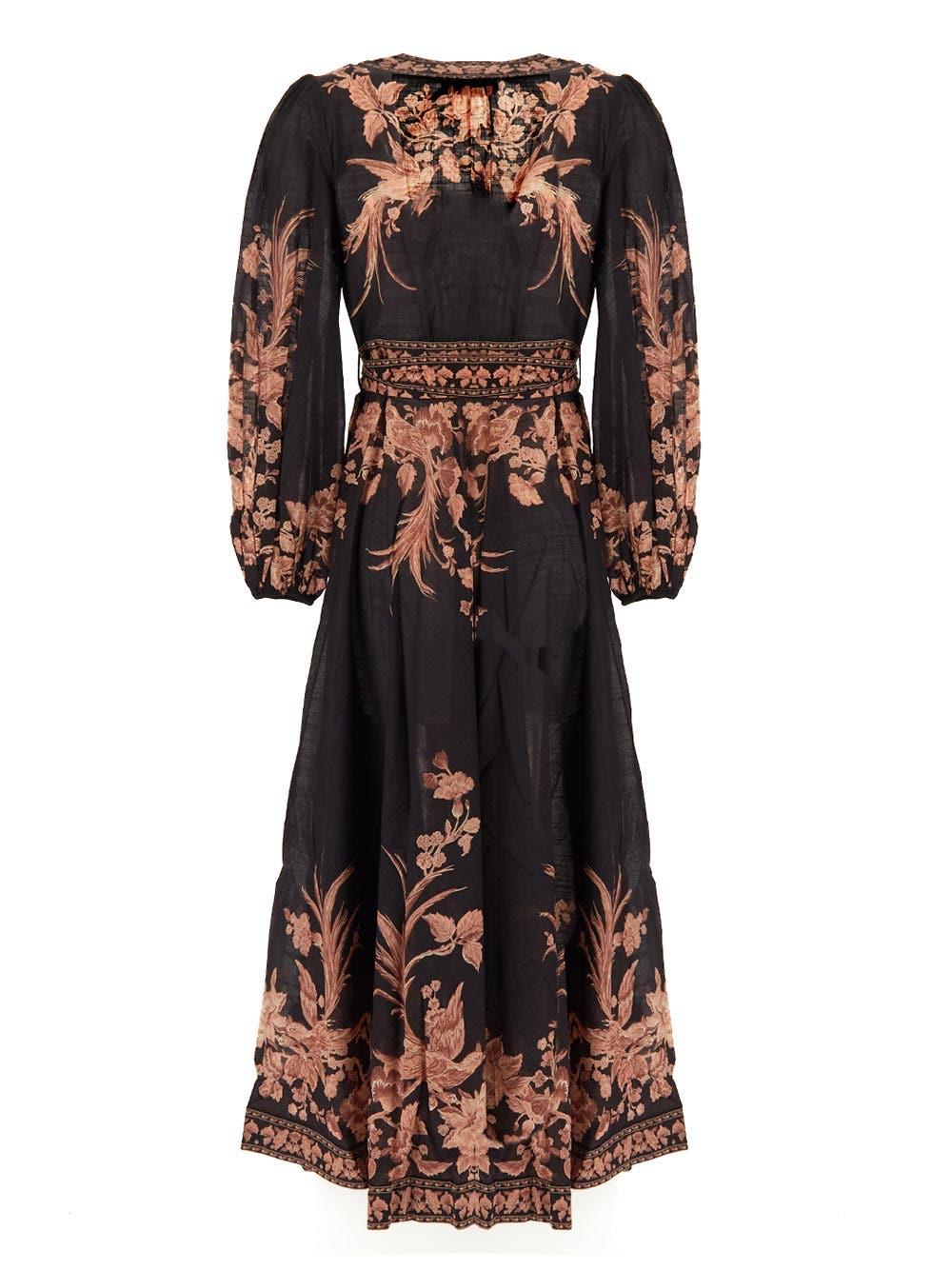 Oluxury Zimmermann Waverly Wrap Midi Dress