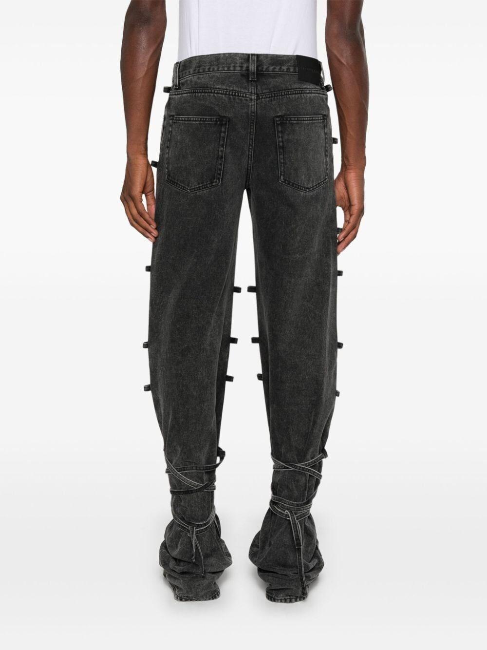 Alexander Mcqueen Baggy Tied Jeans