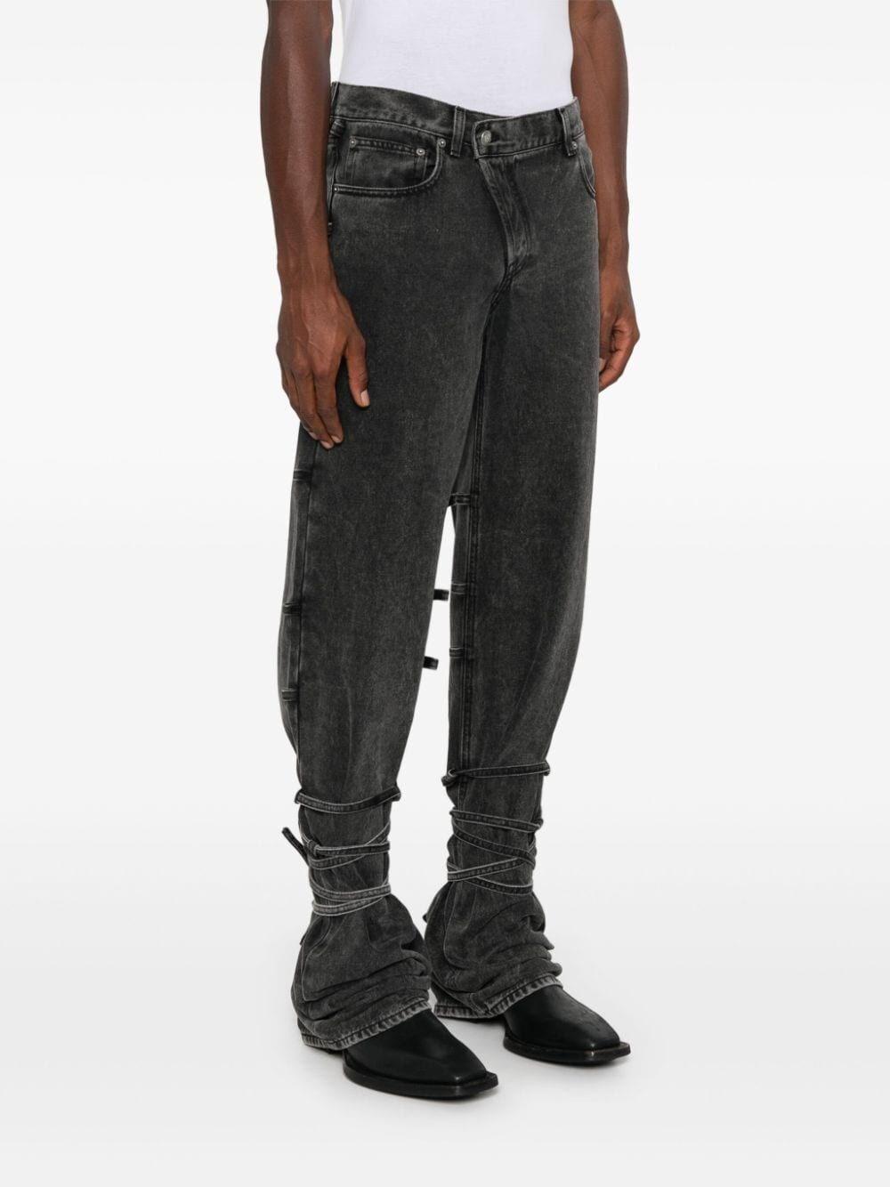 Alexander Mcqueen Baggy Tied Jeans