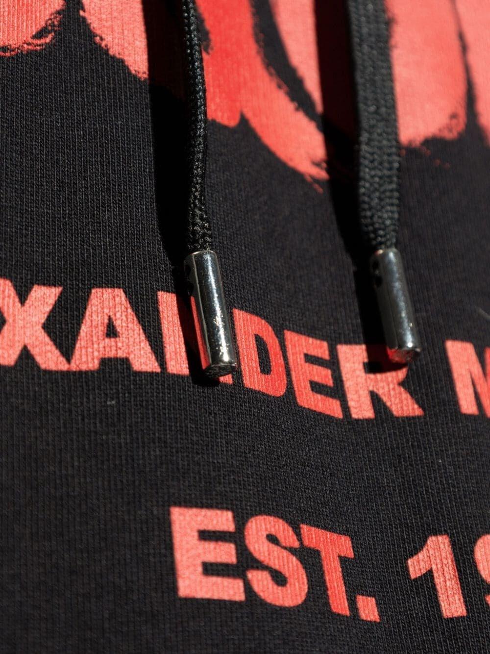 Alexander Mcqueen `Graffiti` Print Hoodie