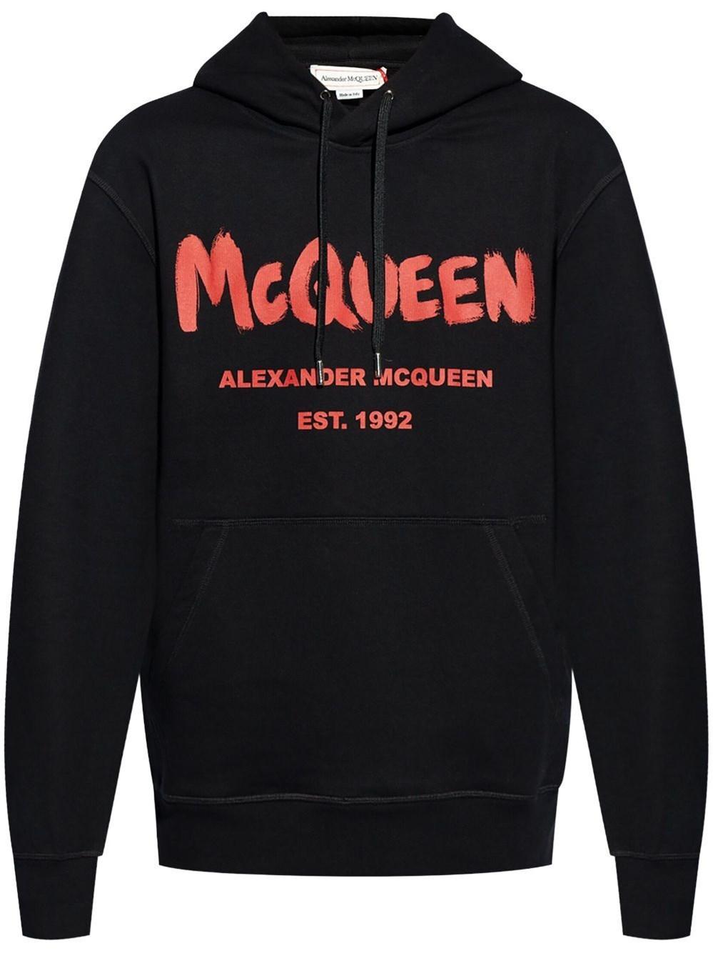 Alexander mcqueen `Graffiti` Print Hoodie