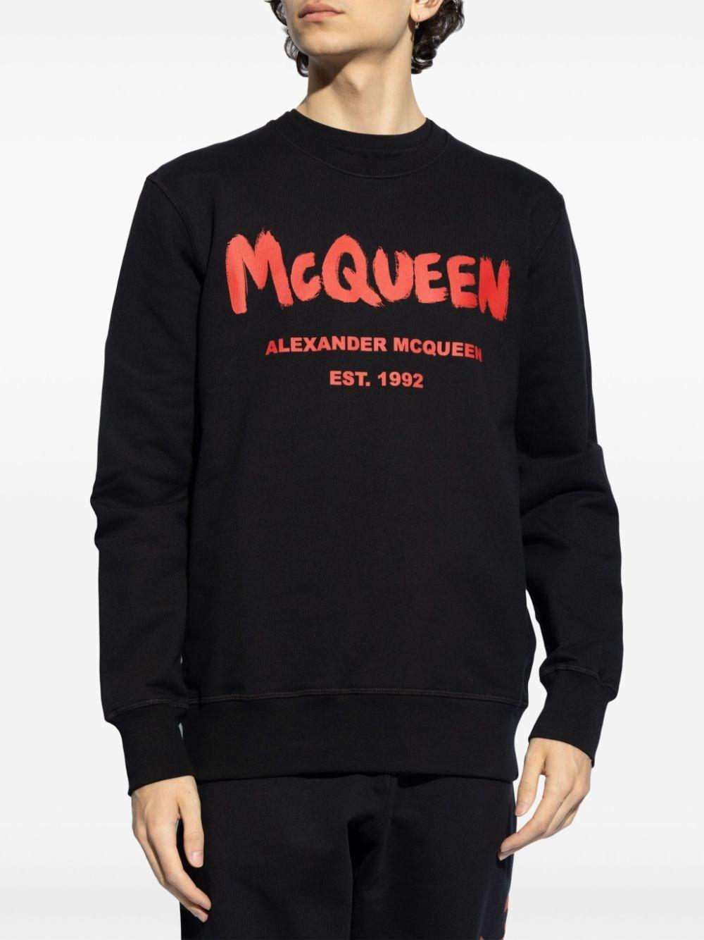 Alexander Mcqueen `Graffiti` Print Sweatshirt