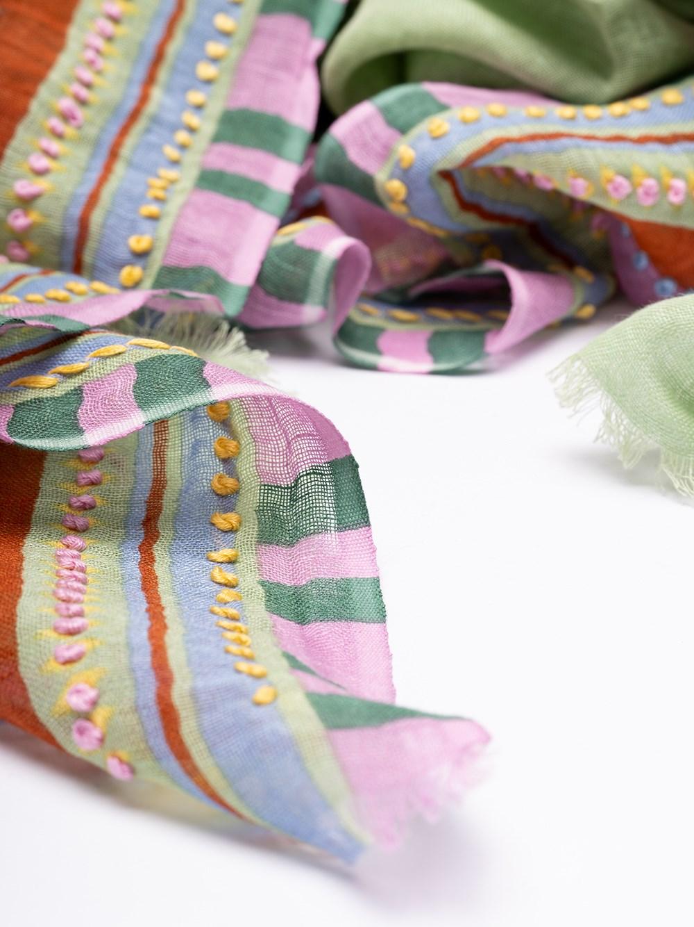 Altea Printed Stole With Embroidery