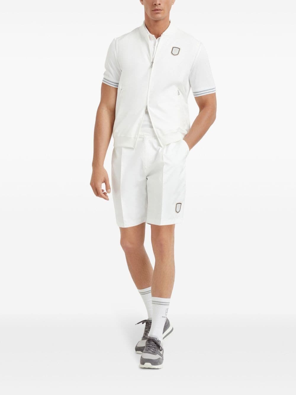 Brunello Cucinelli Bermuda Shorts With Tabbed Waistband And Tennis Badge