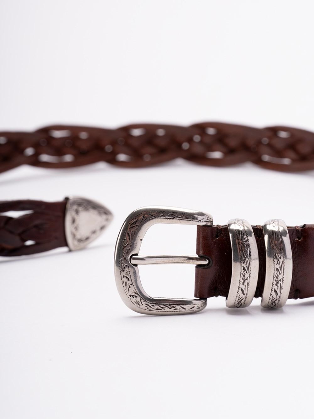 Brunello Cucinelli Braided Belt With Detailed Buckle And Tip