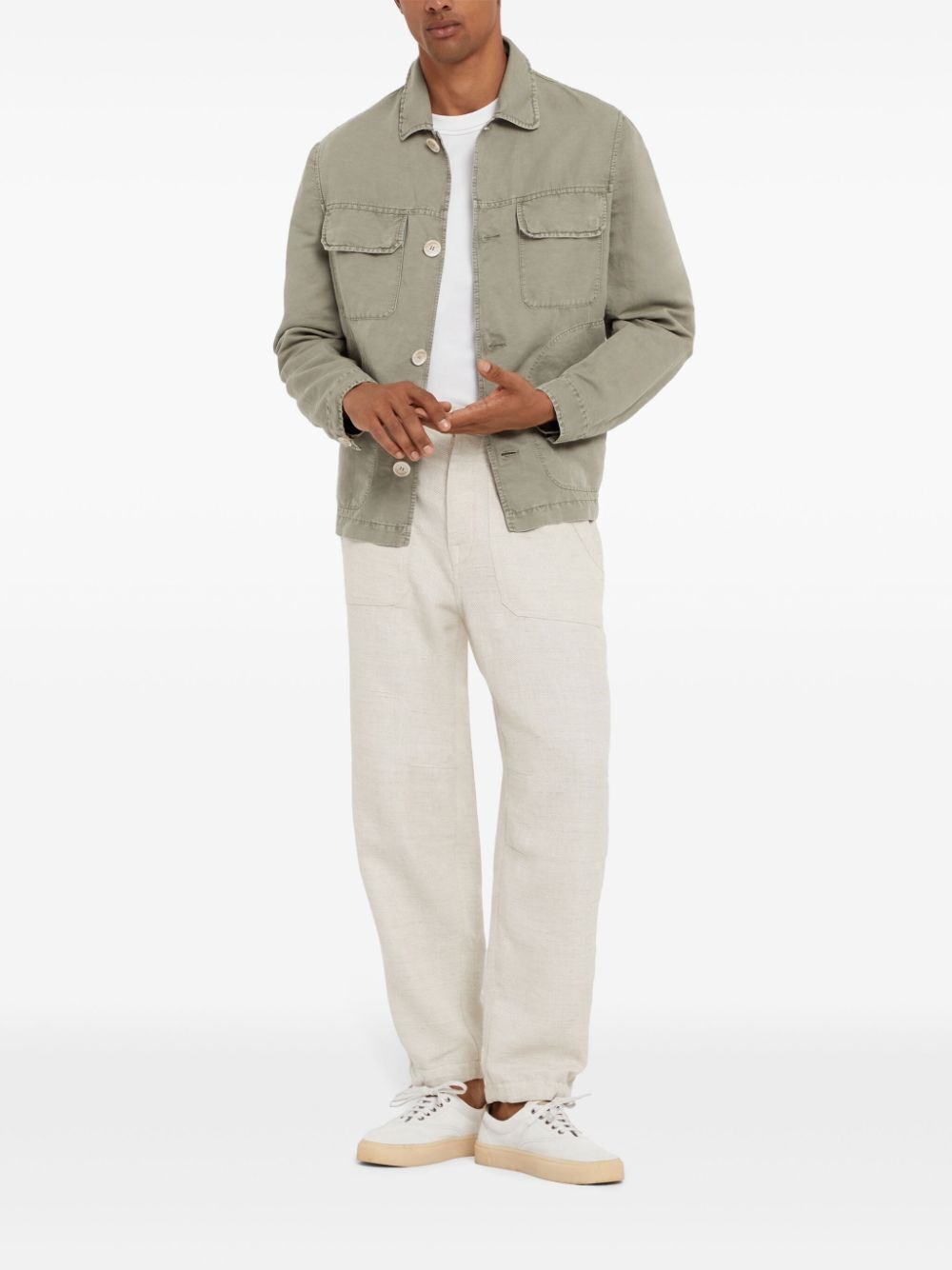 Brunello Cucinelli Garment-Dyed Overshirt