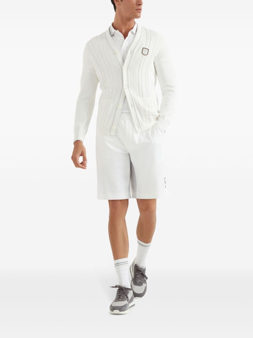 Brunello Cucinelli Knit Cardigan With Tennis Badge