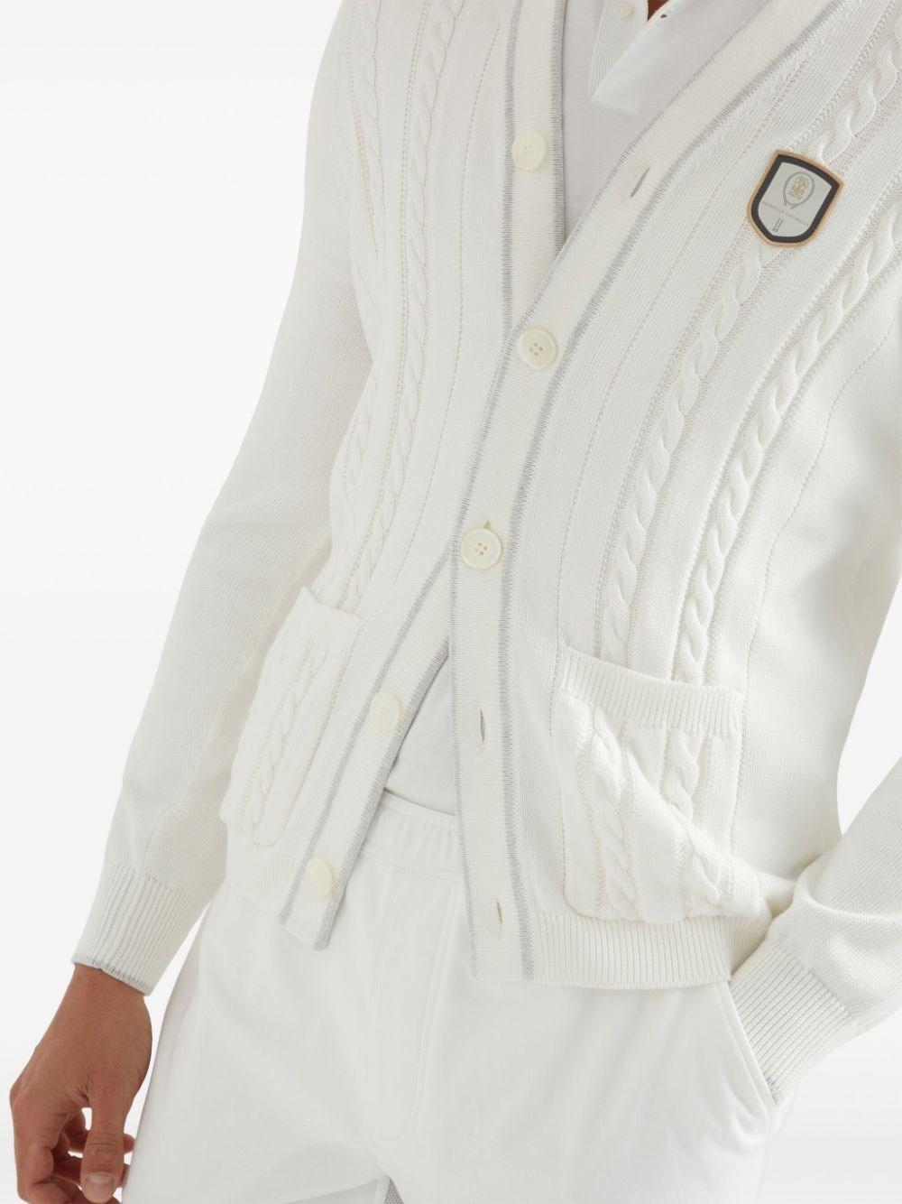 Brunello Cucinelli Knit Cardigan With Tennis Badge