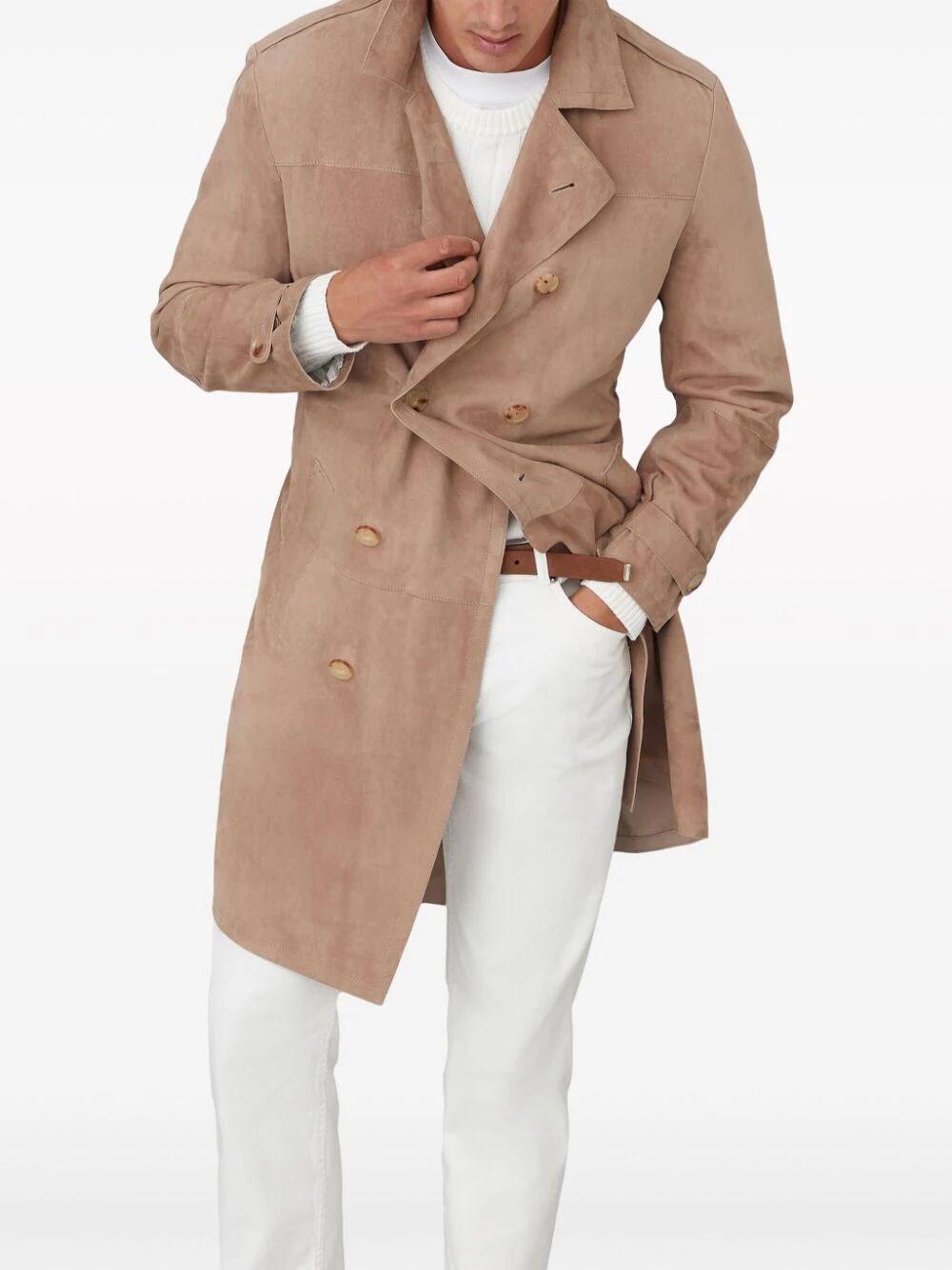Brunello Cucinelli Leather Trench Coat