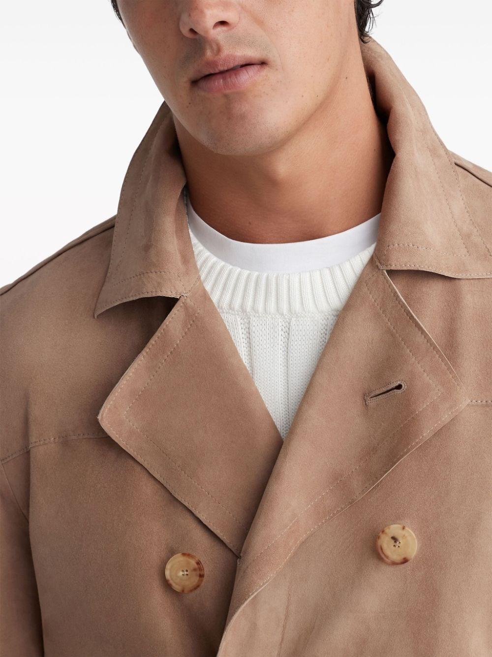 Brunello Cucinelli Leather Trench Coat