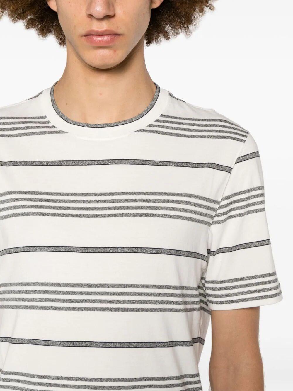 Brunello Cucinelli Multi Stripe Crew-Neck T-Shirt