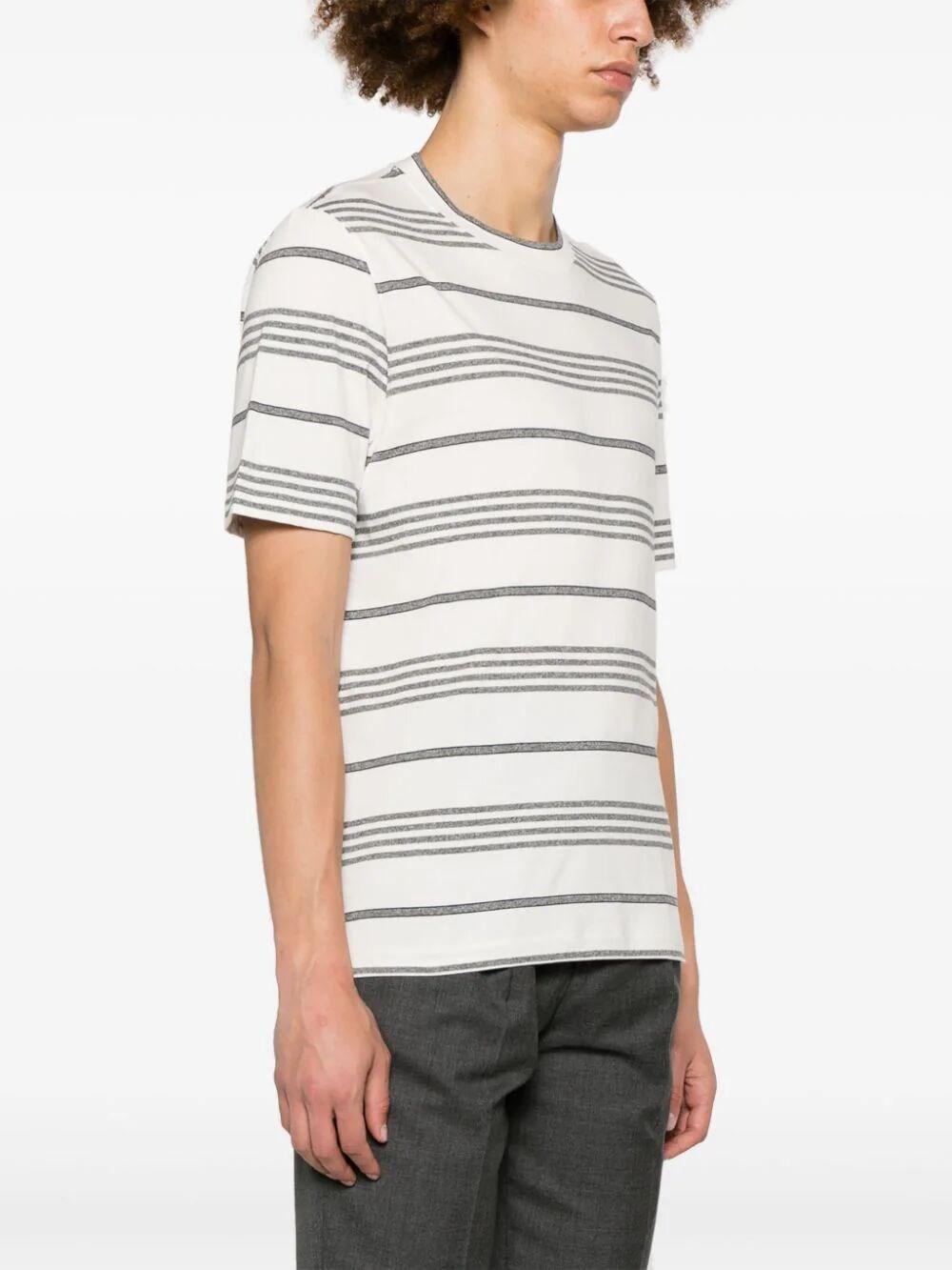 Brunello Cucinelli Multi Stripe Crew-Neck T-Shirt
