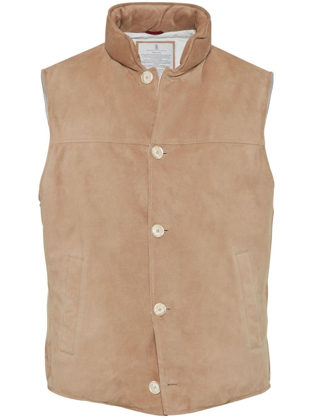 Brunello cucinelli Padded Leather Vest