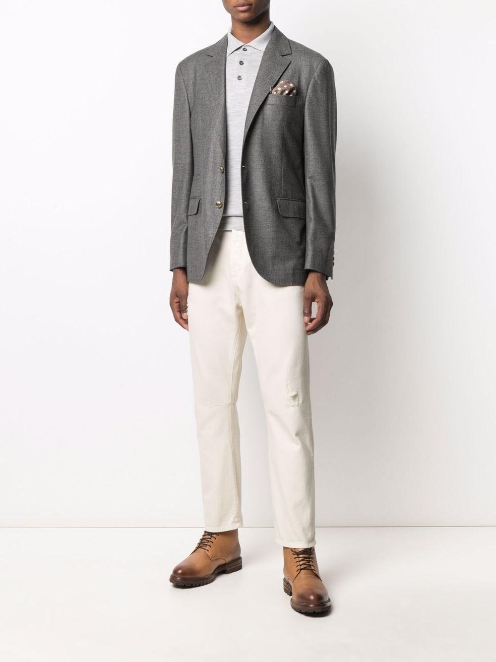 Brunello Cucinelli Polo-Style Lightweight Sweater