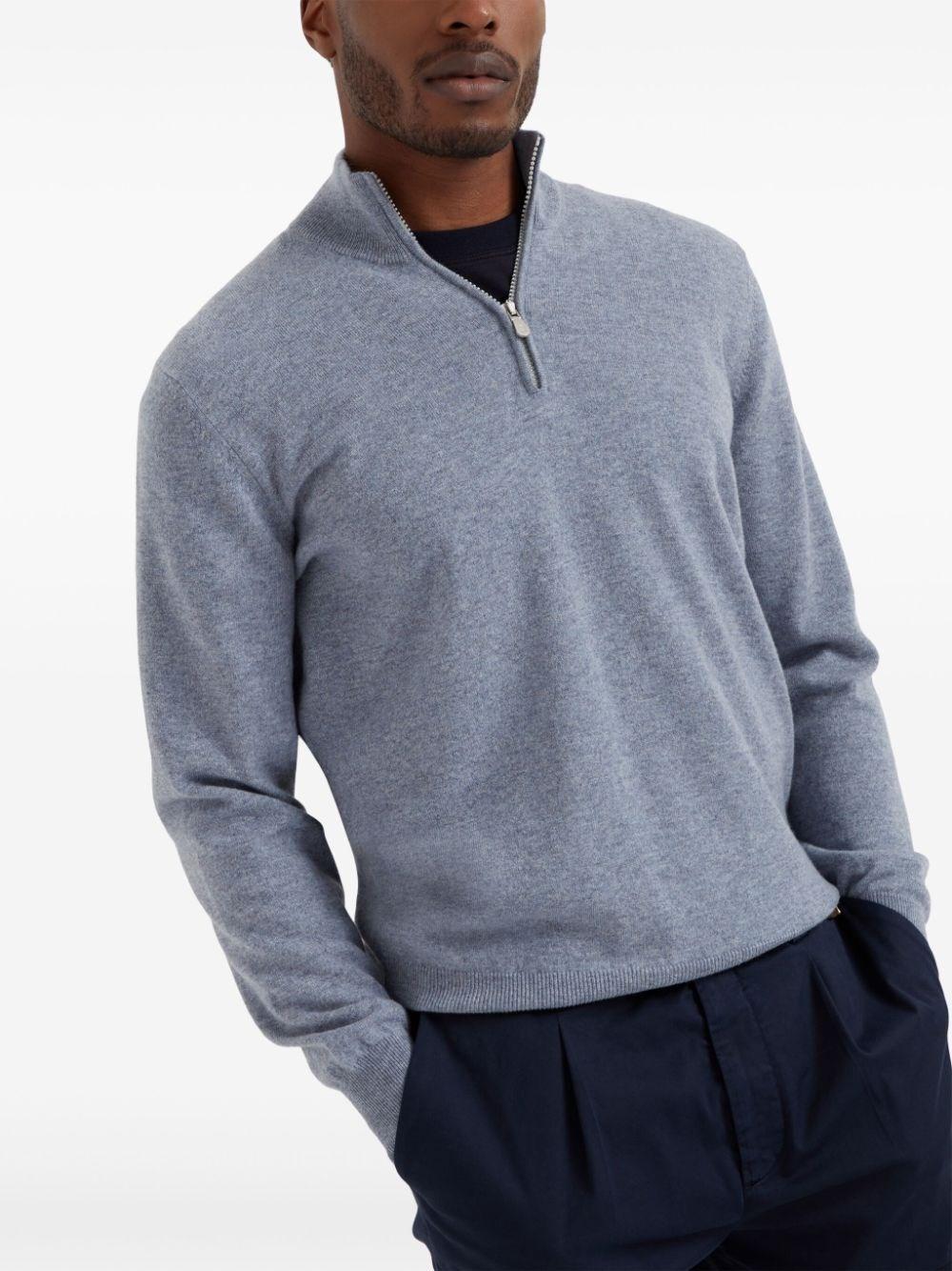 Brunello Cucinelli Turtle-Neck Sweater With Zipper