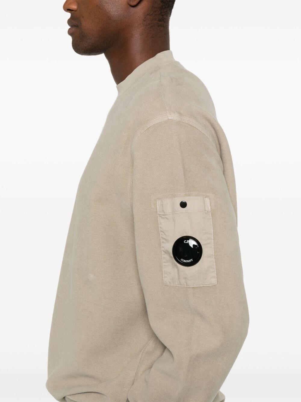 C.p. Company `Brushed Emerized Diagonal Fleece` Crew-Neck Sweatshirt