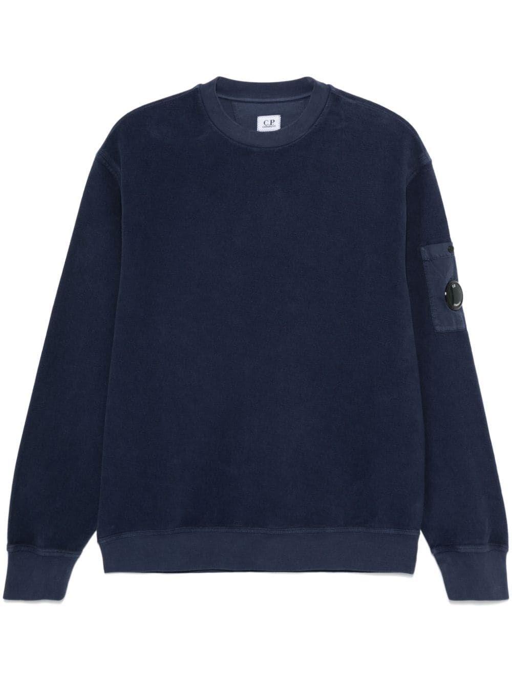 C.p. company `Brushed Emerized Diagonal Fleece` Crew-Neck Sweatshirt