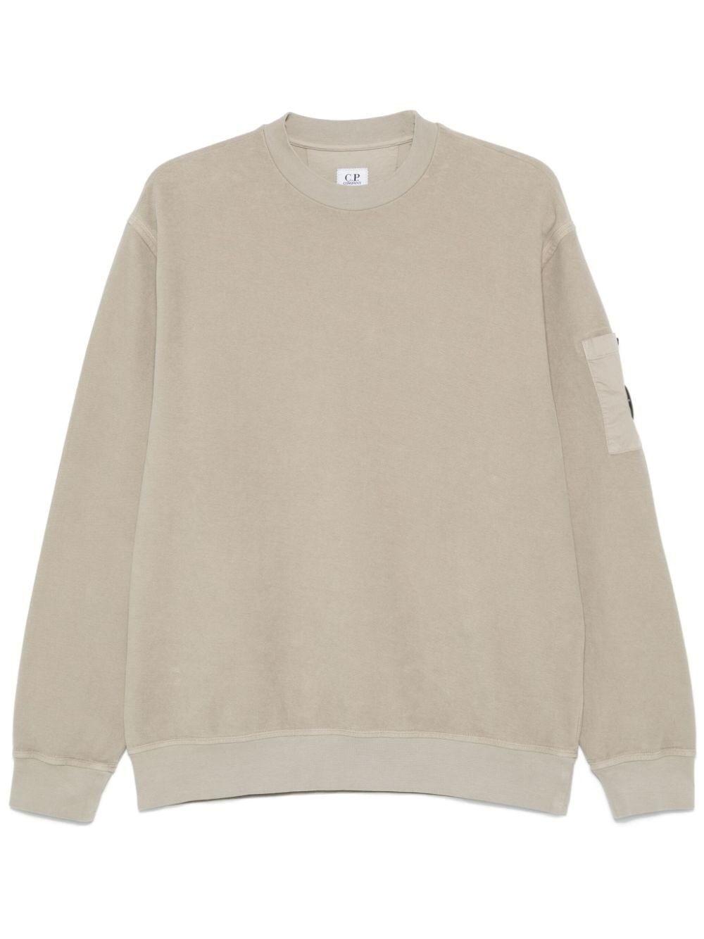 C.p. company `Brushed Emerized Diagonal Fleece` Crew-Neck Sweatshirt