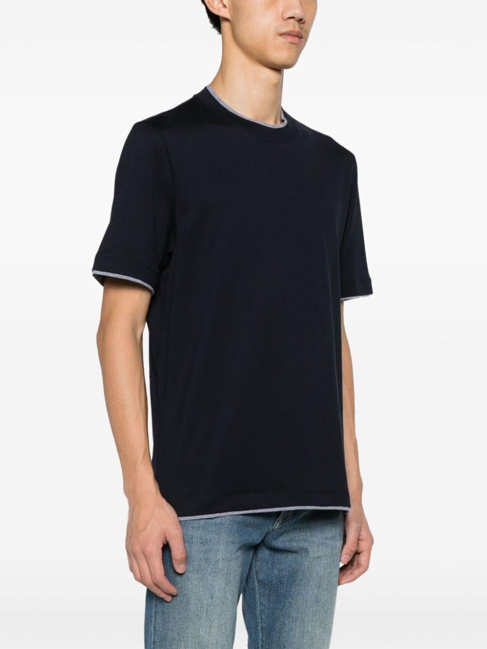 Brunello Cucinelli Crew-Neck T-Shirt With Faux-Layering