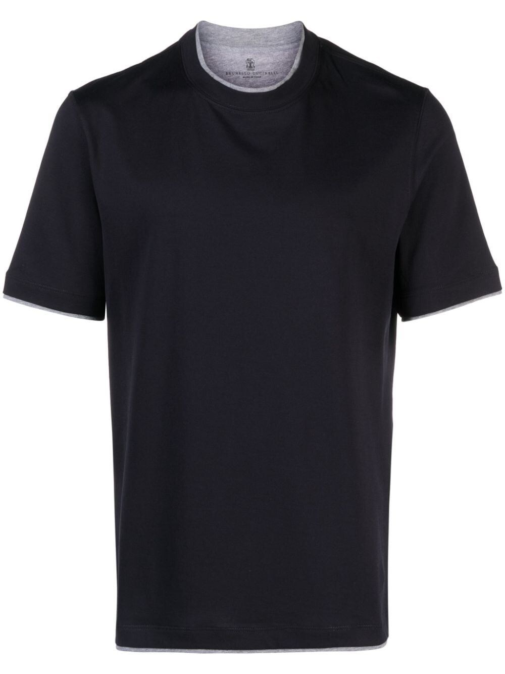 Brunello cucinelli Crew-Neck T-Shirt With Faux-Layering
