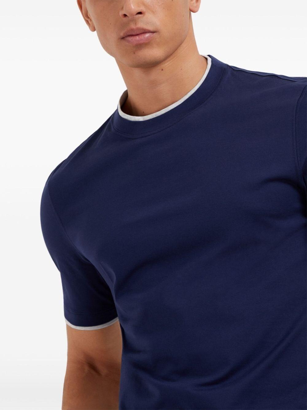 Brunello Cucinelli Crew-Neck T-Shirt With Faux-Layering