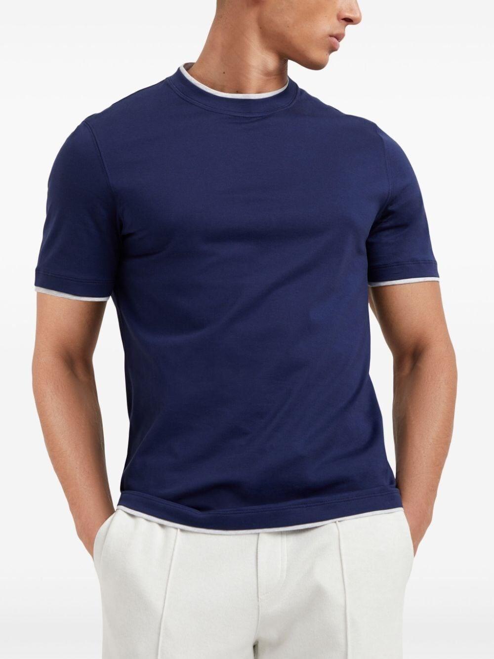 Brunello Cucinelli Crew-Neck T-Shirt With Faux-Layering