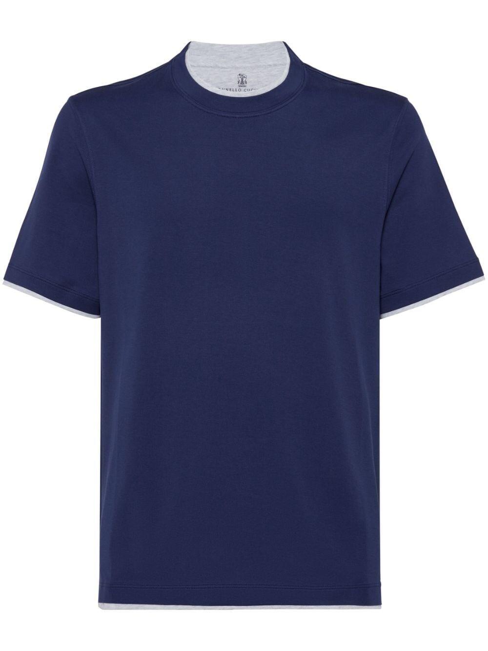 Brunello cucinelli Crew-Neck T-Shirt With Faux-Layering