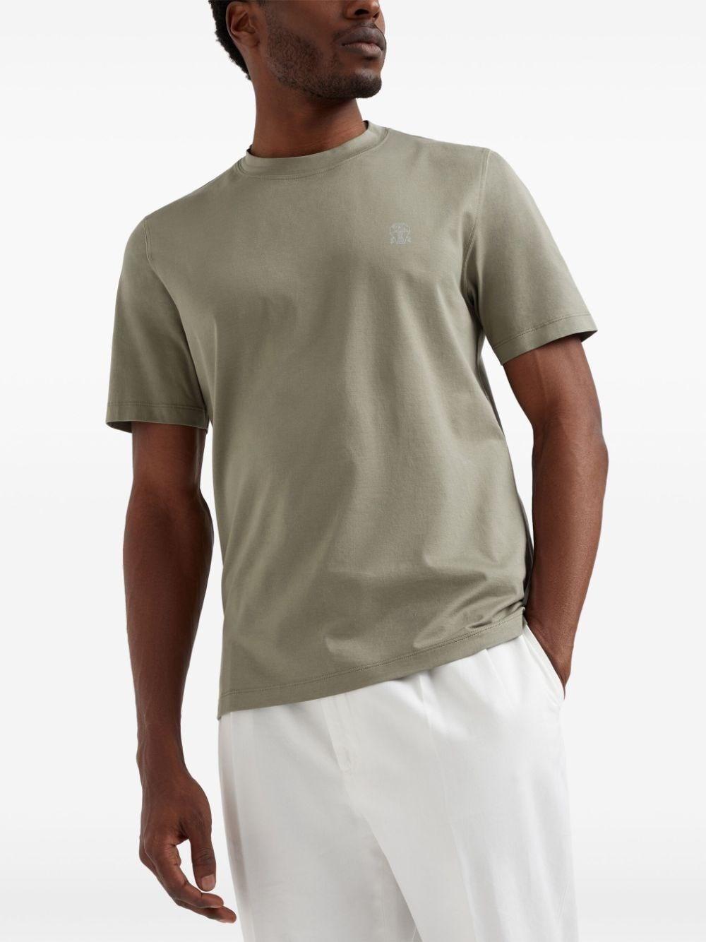 Brunello Cucinelli Crew-Neck T-Shirt With Printed Logo