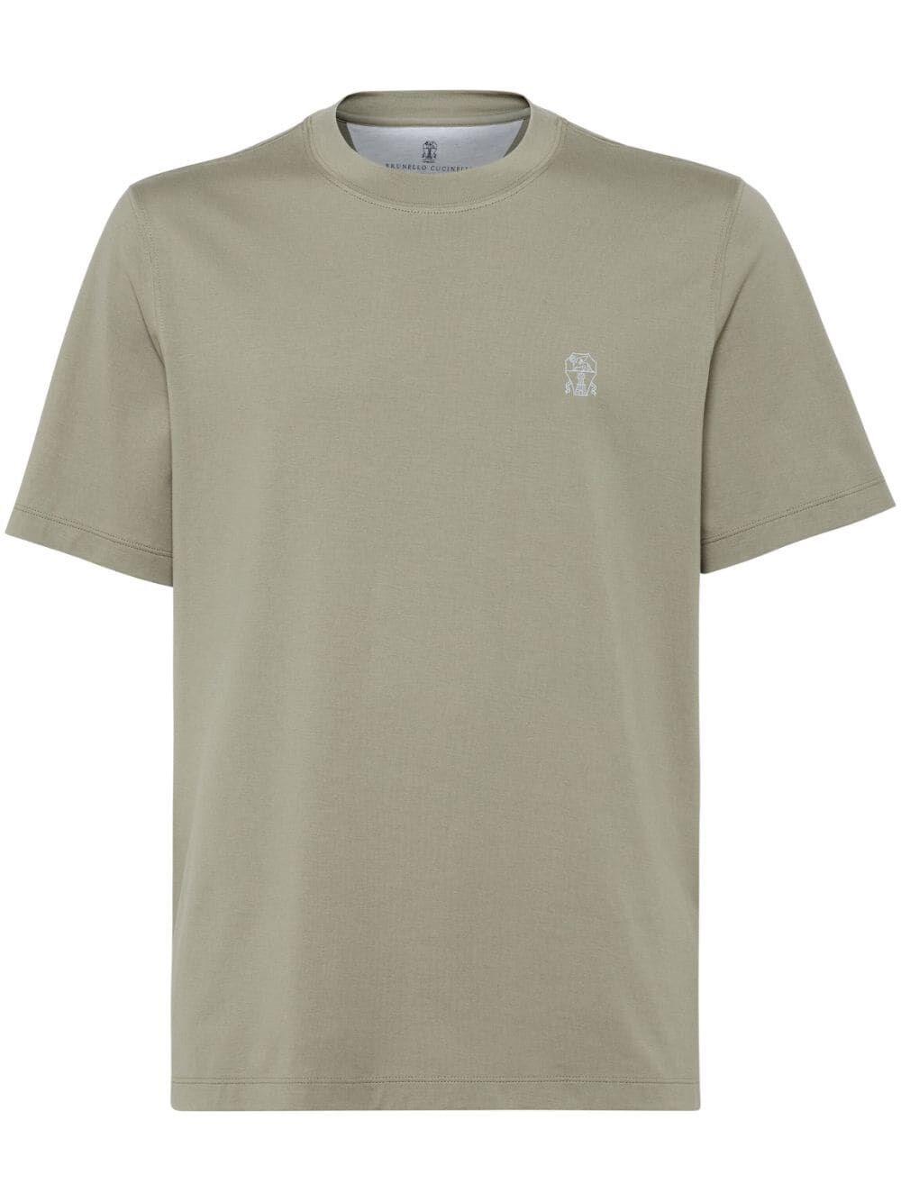 Brunello cucinelli Crew-Neck T-Shirt With Printed Logo