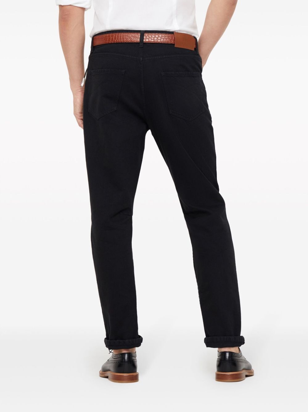 Brunello Cucinelli Denim Leisure Fit Five-Pocket Pants With Rips