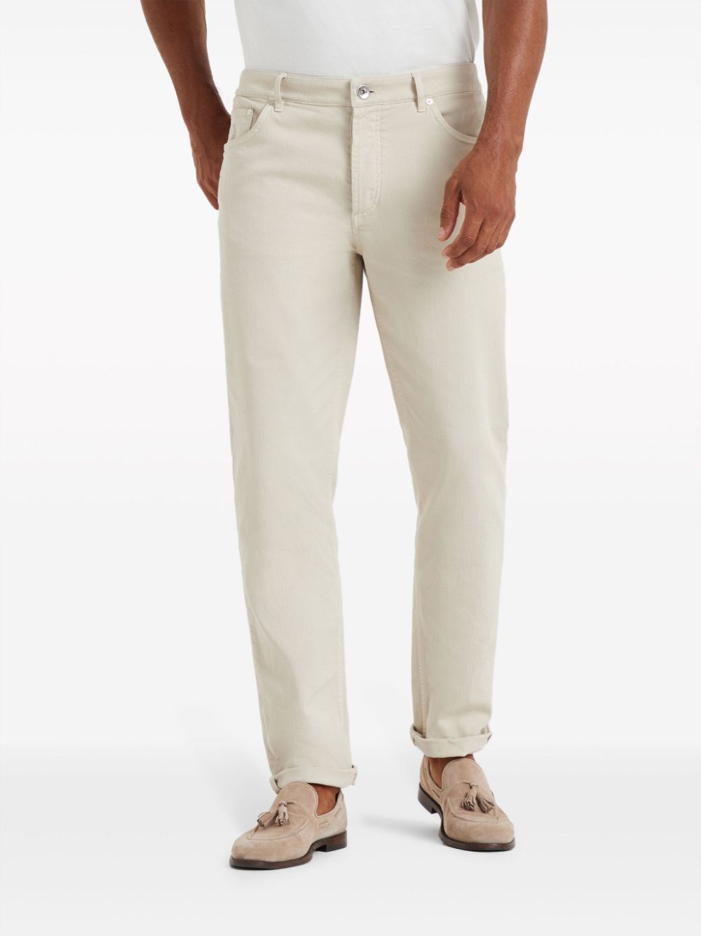 Brunello Cucinelli Denim Traditional Fit Five-Pocket Pants