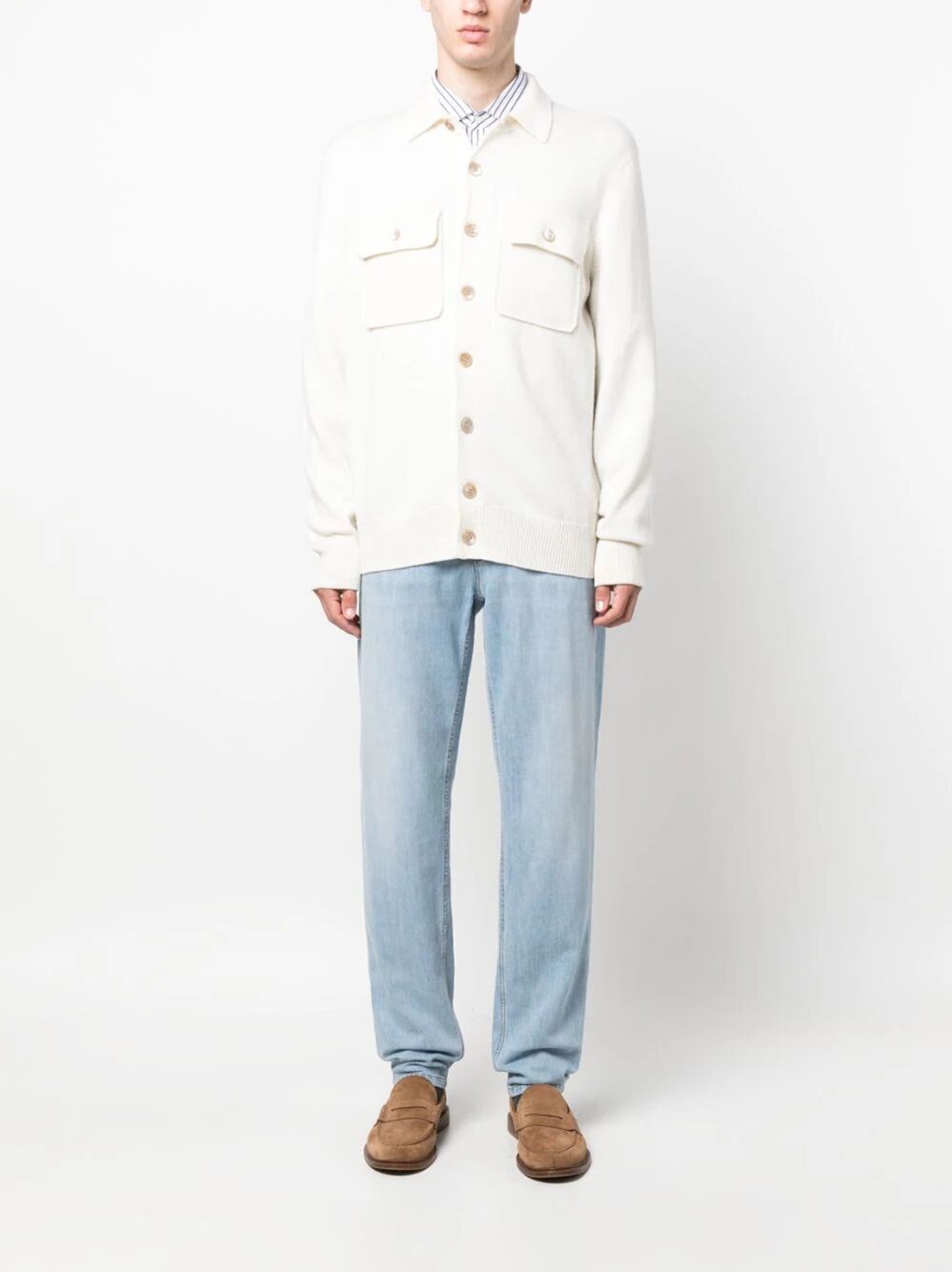 Brunello Cucinelli Denim Traditional Fit Five-Pocket Pants