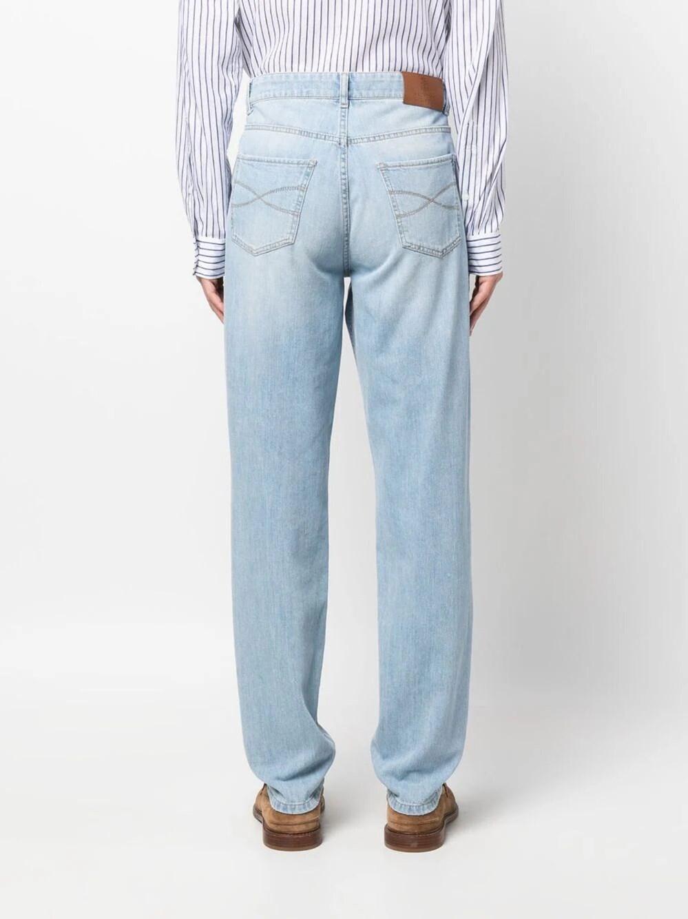 Brunello Cucinelli Denim Traditional Fit Five-Pocket Pants