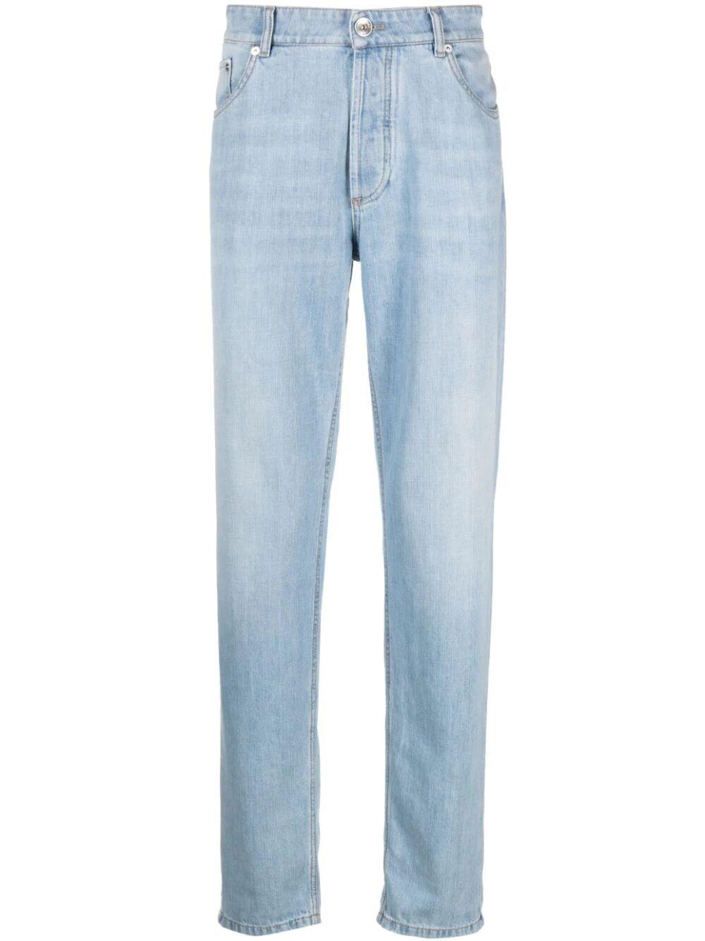 Brunello cucinelli Denim Traditional Fit Five-Pocket Pants