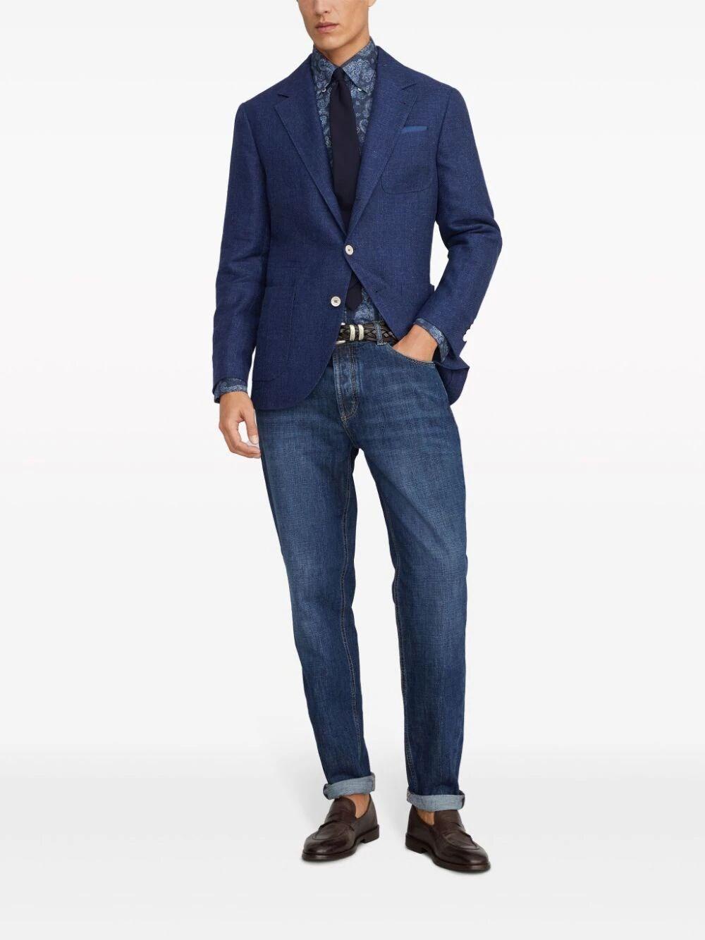 Brunello Cucinelli Denim Traditional Fit Five-Pocket Pants