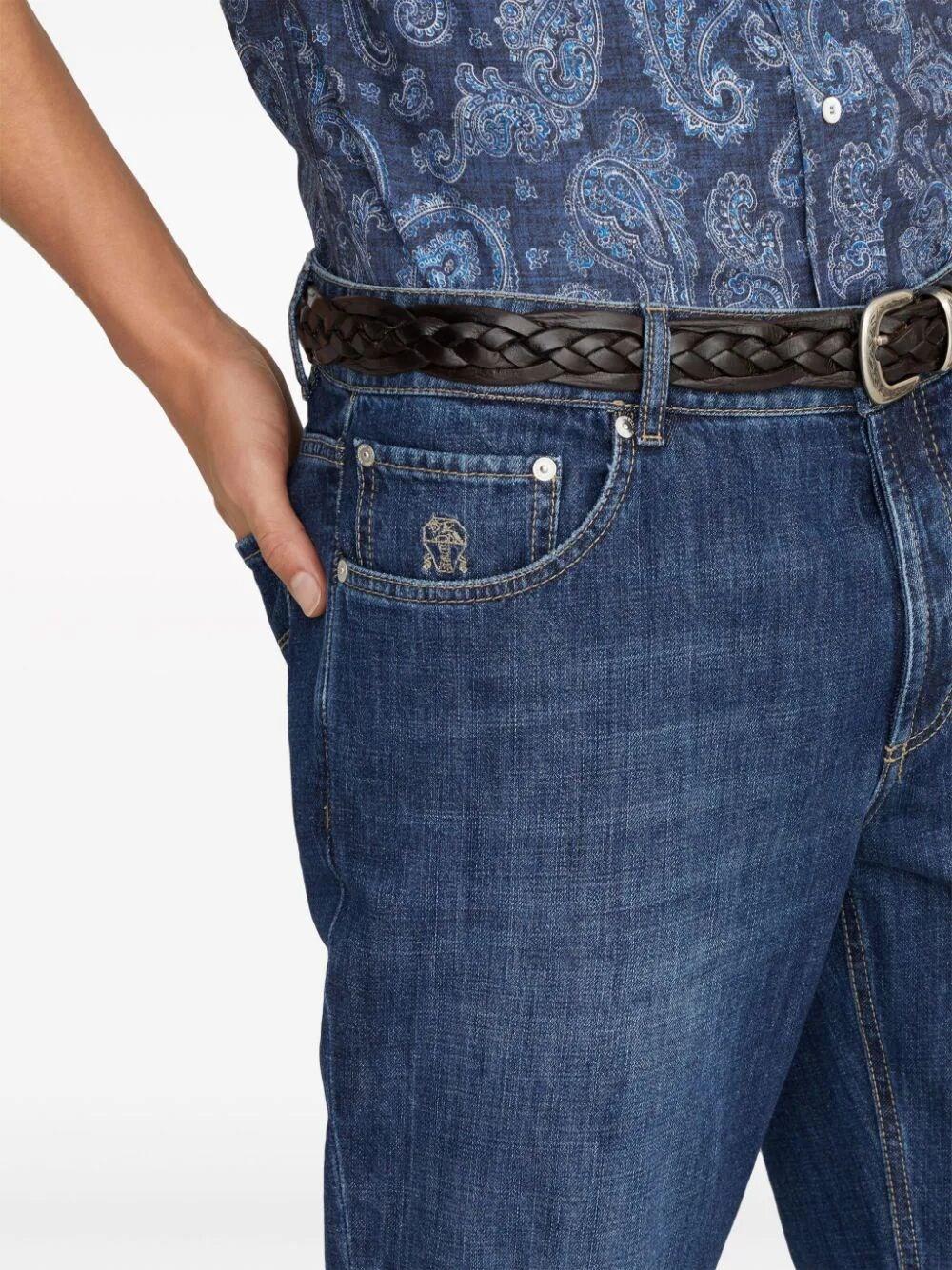 Brunello Cucinelli Denim Traditional Fit Five-Pocket Pants