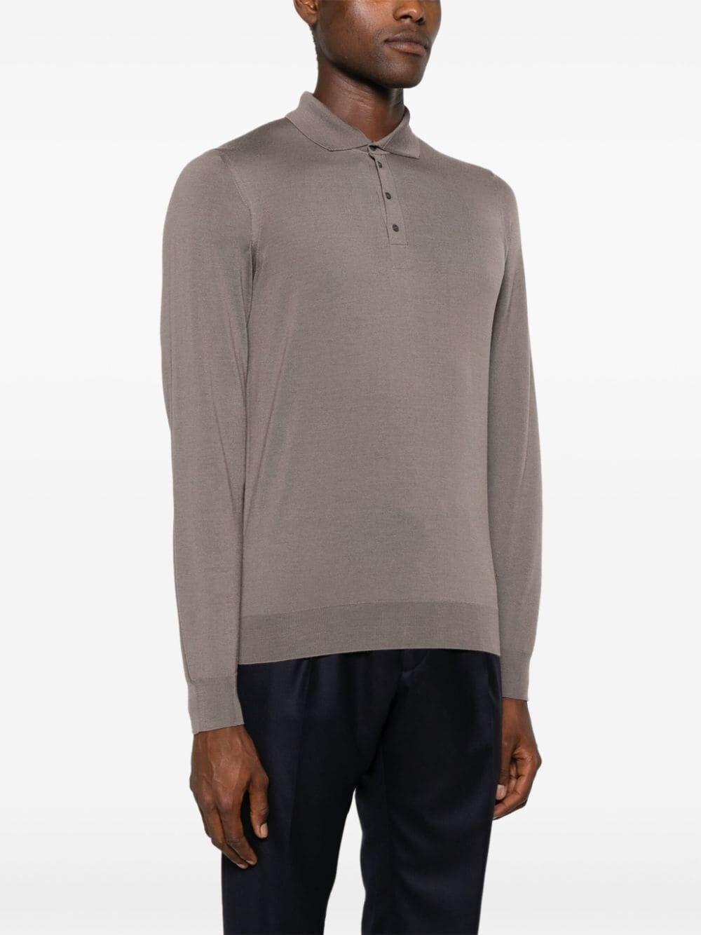 Drumohr Long Sleeve Polo Shirt