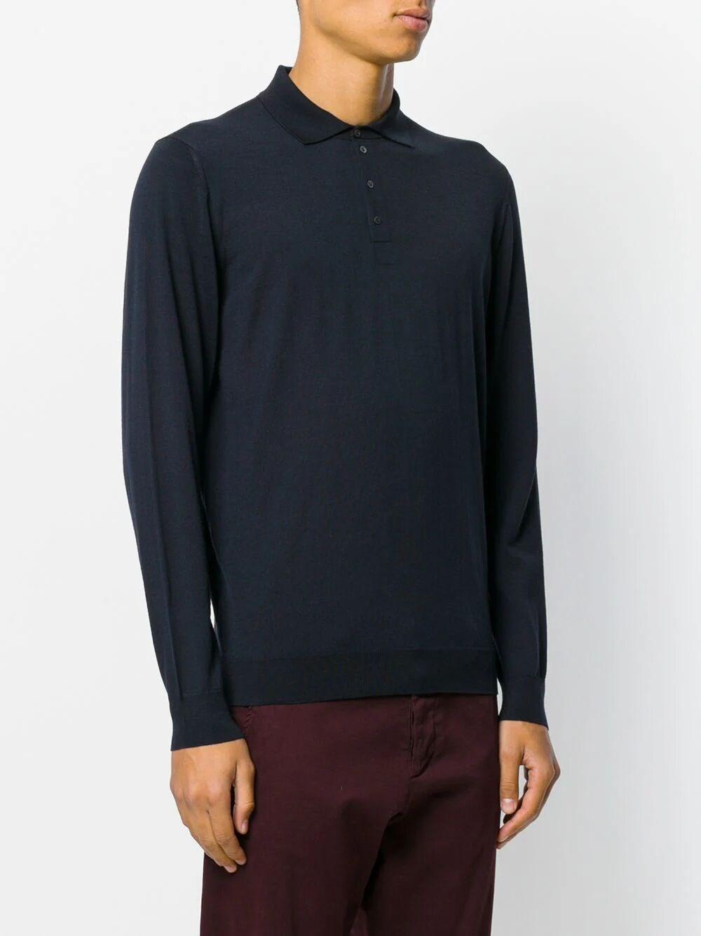Drumohr Long Sleeve Polo Shirt
