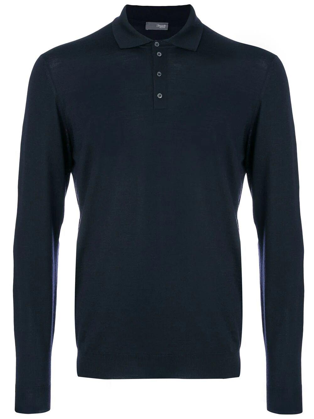Drumohr Long Sleeve Polo Shirt