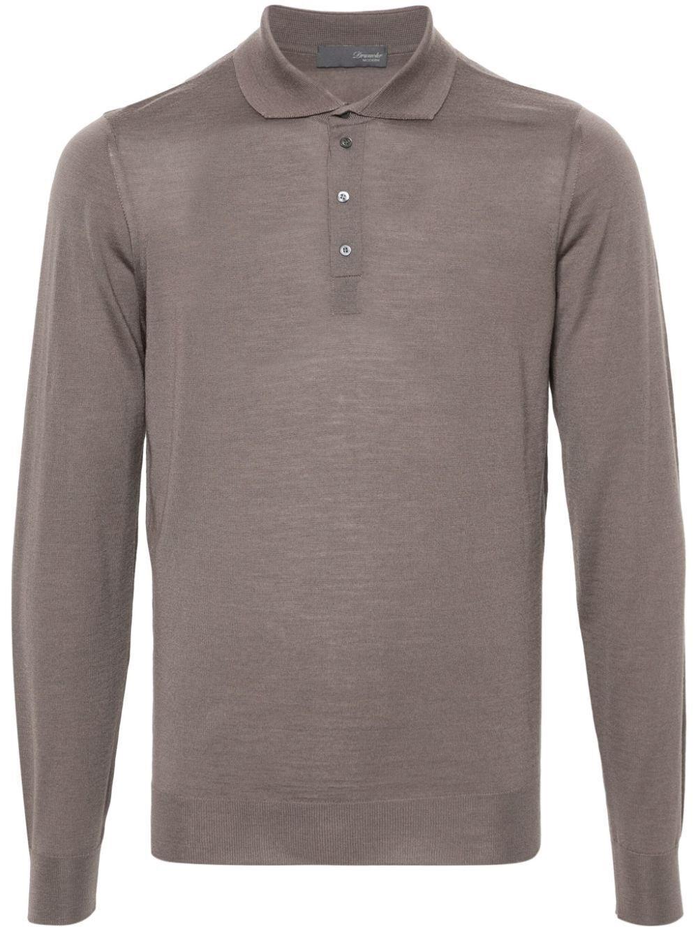 Drumohr Long Sleeve Polo Shirt