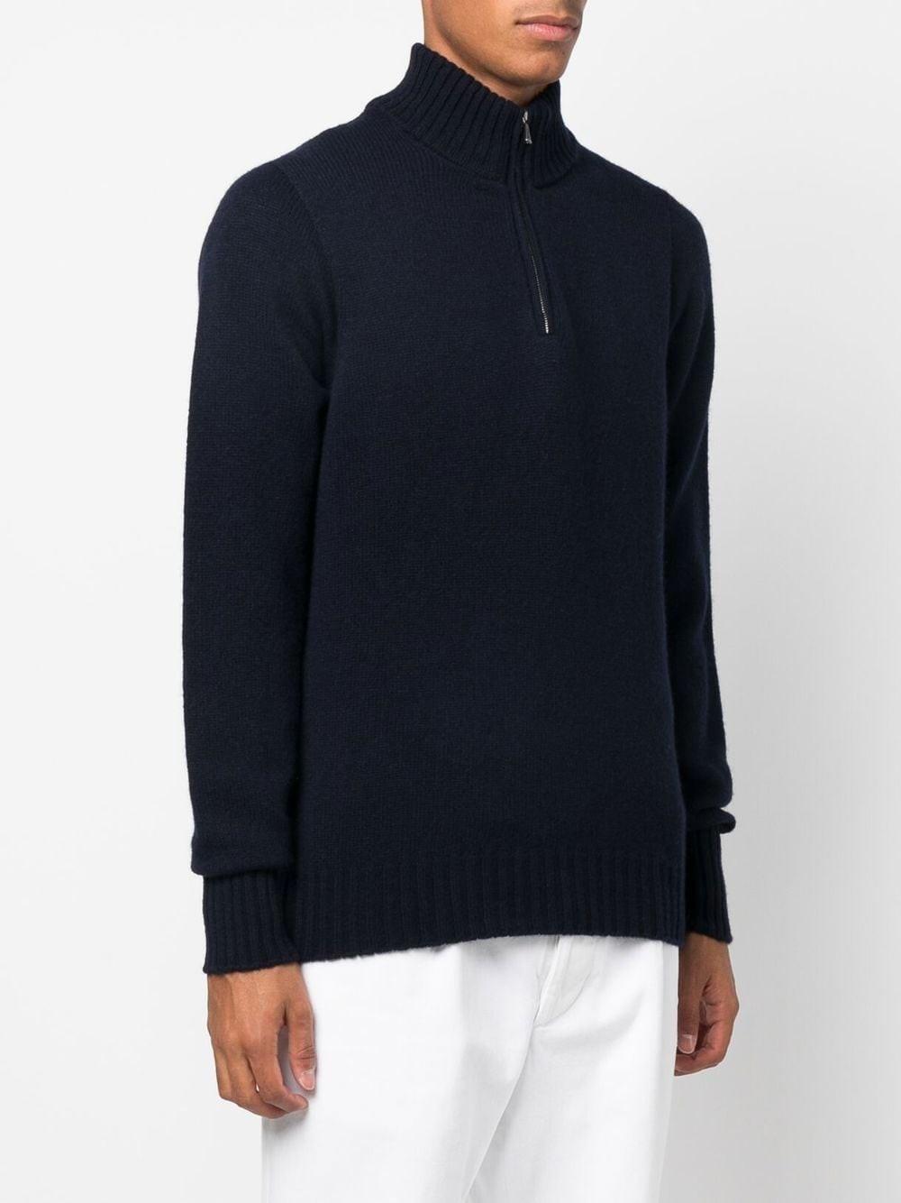 Drumohr Mock-Neck Zip Cardigan