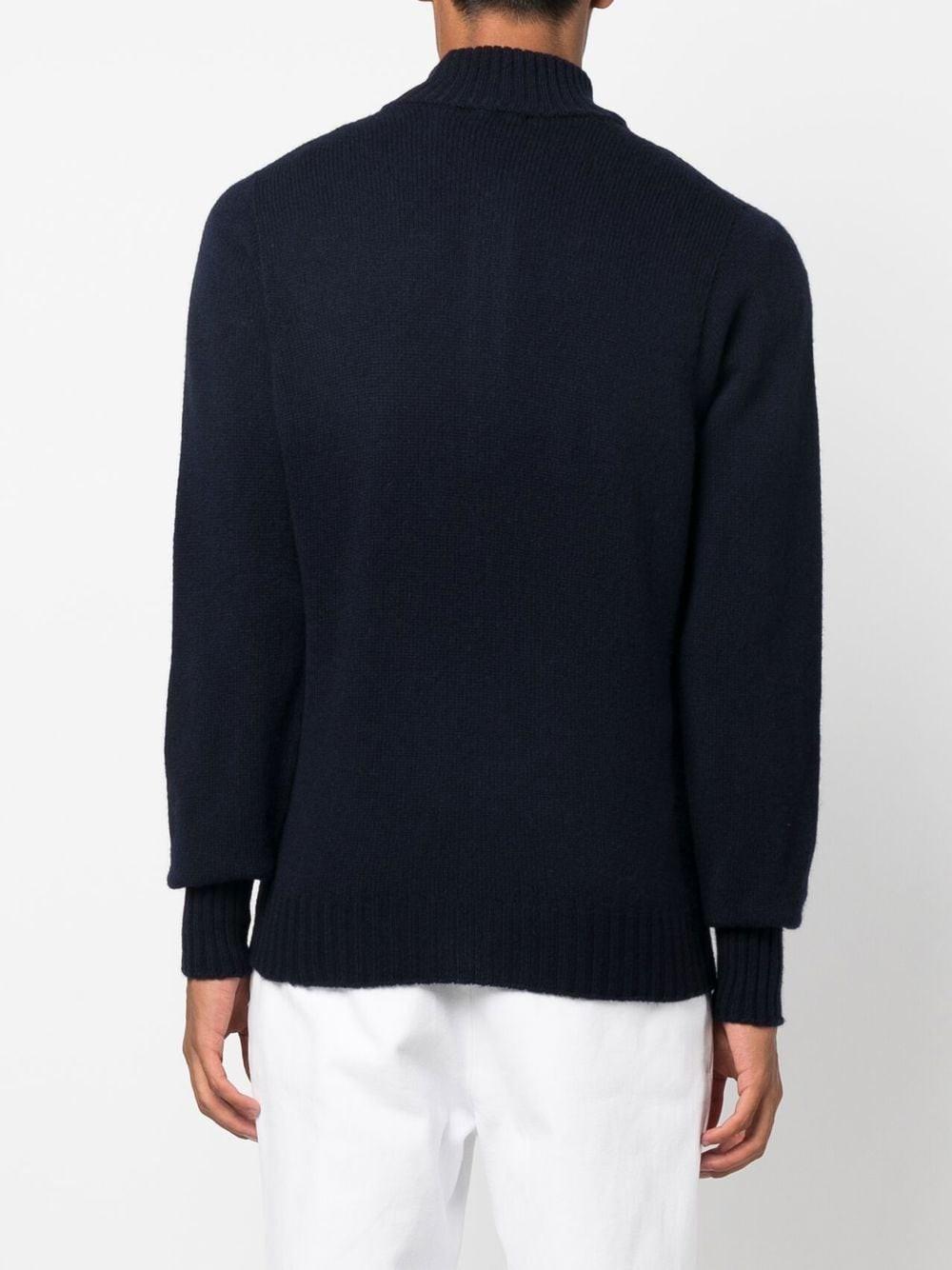 Drumohr Mock-Neck Zip Cardigan