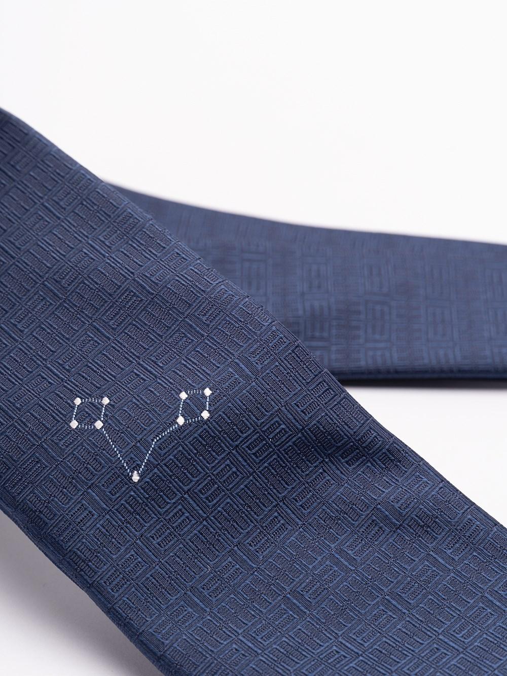 Elios Silk Tie With Zodiac Sign